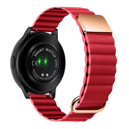 Magnetic Buckle Leather Watch Band