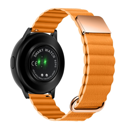 Magnetic Buckle Leather Watch Band, 20mm For Samsung Galaxy Watch3 41mm, 20mm For Samsung Galaxy Watch3 45mm, 22mm For Samsung Galaxy Watch3 41mm, 22mm For Samsung Galaxy Watch3 45mm - DealBuddy
