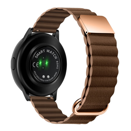 Magnetic Buckle Leather Watch Band, 20mm For Samsung Galaxy Watch3 41mm, 20mm For Samsung Galaxy Watch3 45mm, 22mm For Samsung Galaxy Watch3 41mm, 22mm For Samsung Galaxy Watch3 45mm - DealBuddy