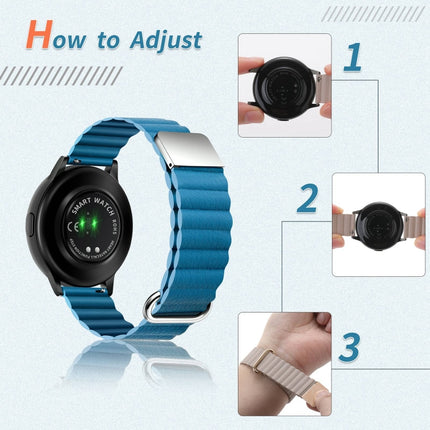 Magnetic Buckle Leather Watch Band