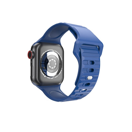 Wavy Silicone Watch Strap For Apple Watch Series, 7 45mm / 6&SE&5&4 44mm / 3&2&1 42mm, 7 41mm / 6&SE&5&4 40mm / 3&2&1 38mm - DealBuddy