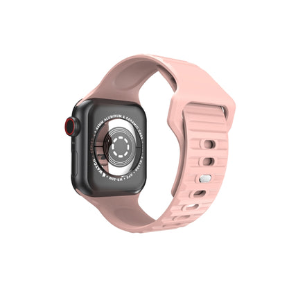 Wavy Silicone Watch Strap For Apple Watch Series, 7 45mm / 6&SE&5&4 44mm / 3&2&1 42mm, 7 41mm / 6&SE&5&4 40mm / 3&2&1 38mm - DealBuddy