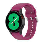 Official Silicone Silver Round Buckle Watch Band, For Samsung Galaxy Watch 5 44mm - DealBuddy