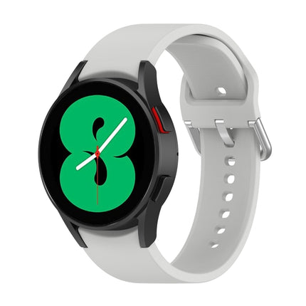 Official Silicone Silver Round Buckle Watch Band, For Samsung Galaxy Watch 5 44mm - DealBuddy