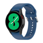 Official Silicone Silver Round Buckle Watch Band, For Samsung Galaxy Watch 5 44mm - DealBuddy
