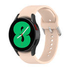 Official Silicone Silver Round Buckle Watch Band, For Samsung Galaxy Watch 5 44mm - DealBuddy