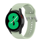 Official Silicone Silver Round Buckle Watch Band, For Samsung Galaxy Watch 5 44mm - DealBuddy