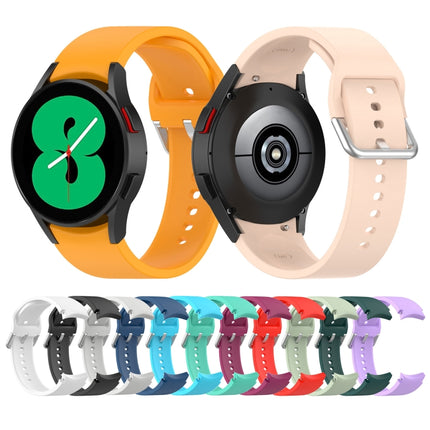 Official Silicone Silver Round Buckle Watch Band, For Samsung Galaxy Watch 5 44mm - DealBuddy