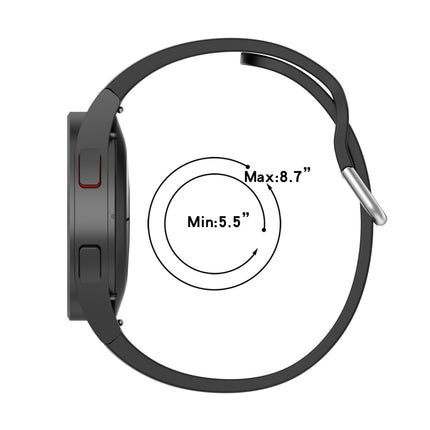 Official Silicone Silver Round Buckle Watch Band, For Samsung Galaxy Watch 5 44mm - DealBuddy