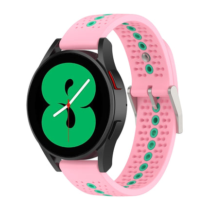 20mm Colorful Hole Silicone Watch Band, For Samsung Galaxy Watch 5 40mm, For Samsung Galaxy Watch 5 44mm, For Samsung Galaxy Watch 5 Pro 45mm - DealBuddy