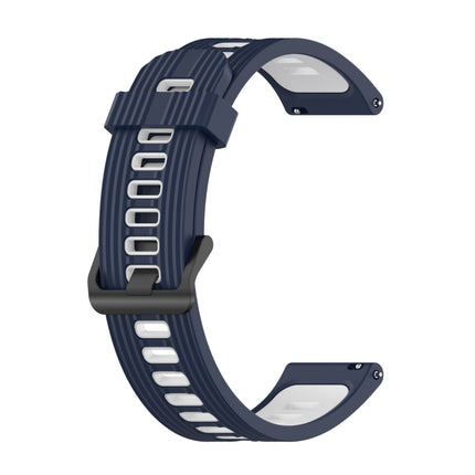 20mm Two-color Stripe Silicone Watch Band, For Samsung Galaxy Watch 5 40mm, For Samsung Galaxy Watch 5 44mm, For Samsung Galaxy Watch 5 Pro 45mm - DealBuddy