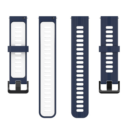 20mm Two-color Stripe Silicone Watch Band, For Samsung Galaxy Watch 5 40mm, For Samsung Galaxy Watch 5 44mm, For Samsung Galaxy Watch 5 Pro 45mm - DealBuddy
