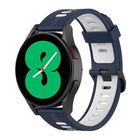 20mm Two-color Stripe Silicone Watch Band, For Samsung Galaxy Watch 5 40mm, For Samsung Galaxy Watch 5 44mm, For Samsung Galaxy Watch 5 Pro 45mm - DealBuddy