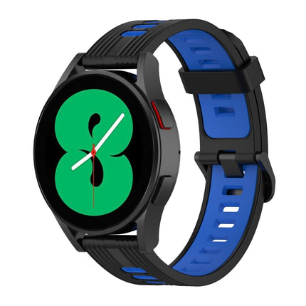 20mm Two-color Stripe Silicone Watch Band, For Samsung Galaxy Watch 5 40mm, For Samsung Galaxy Watch 5 44mm, For Samsung Galaxy Watch 5 Pro 45mm - DealBuddy
