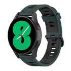 20mm Two-color Stripe Silicone Watch Band