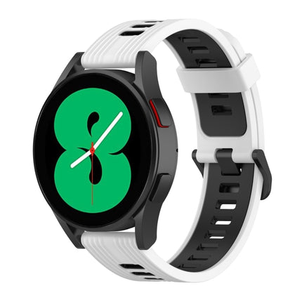 20mm Two-color Stripe Silicone Watch Band, For Samsung Galaxy Watch 5 40mm, For Samsung Galaxy Watch 5 44mm, For Samsung Galaxy Watch 5 Pro 45mm - DealBuddy
