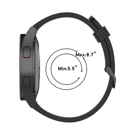 20mm Two-color Stripe Silicone Watch Band