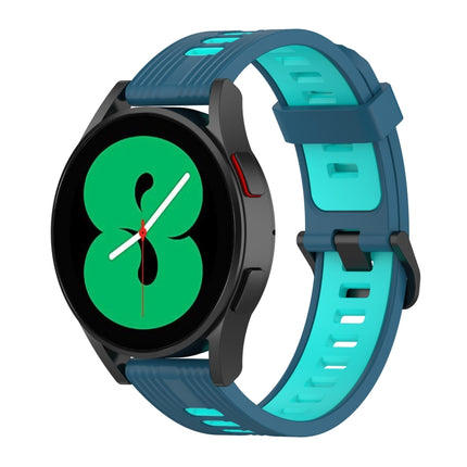 20mm Two-color Stripe Silicone Watch Band, For Samsung Galaxy Watch 5 40mm, For Samsung Galaxy Watch 5 44mm, For Samsung Galaxy Watch 5 Pro 45mm - DealBuddy