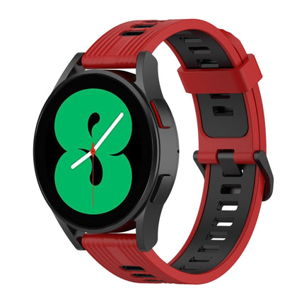 20mm Two-color Stripe Silicone Watch Band, For Samsung Galaxy Watch 5 40mm, For Samsung Galaxy Watch 5 44mm, For Samsung Galaxy Watch 5 Pro 45mm - DealBuddy