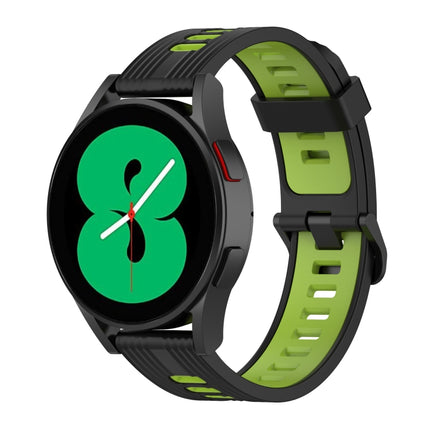 20mm Two-color Stripe Silicone Watch Band, For Samsung Galaxy Watch 5 40mm, For Samsung Galaxy Watch 5 44mm, For Samsung Galaxy Watch 5 Pro 45mm - DealBuddy