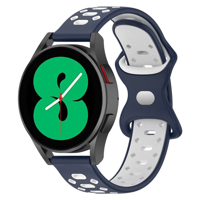 20mm Two-color Diamond Silicone Watch Band