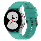 20mm Black Buckle Step Silicone Watch Band