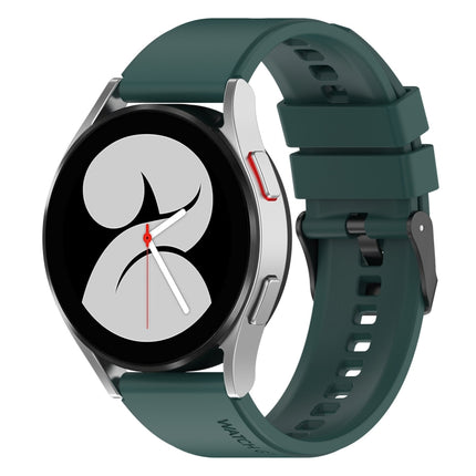 20mm Black Buckle Step Silicone Watch Band, For Samsung Galaxy Watch 5 40mm, For Samsung Galaxy Watch 5 44mm, For Samsung Galaxy Watch 5 Pro 45mm - DealBuddy