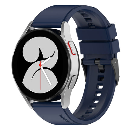 20mm Black Buckle Step Silicone Watch Band, For Samsung Galaxy Watch 5 40mm, For Samsung Galaxy Watch 5 44mm, For Samsung Galaxy Watch 5 Pro 45mm - DealBuddy