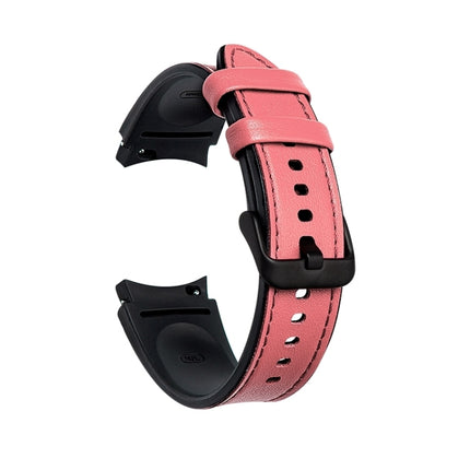 Silicone + Leather Black Buckle Watch Band, For Samsung Galaxy Watch5 Pro 45mm/5 44mm/5 40mm - DealBuddy