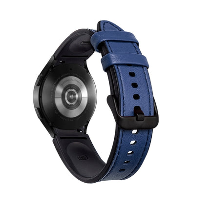 Silicone + Leather Black Buckle Watch Band, For Samsung Galaxy Watch5 Pro 45mm/5 44mm/5 40mm - DealBuddy