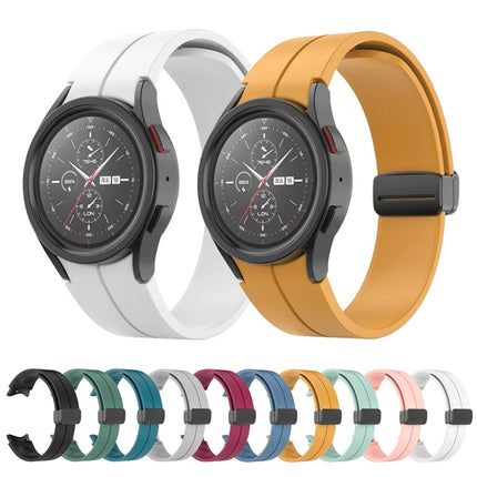 Folding Buckle Silicone Watch Band, For Samsung Galaxy Watch5 40mm / 44mm / Pro 45mm - DealBuddy