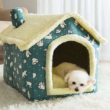 House Type Universal Removable and Washable Pet Dog Cat Bed Pet Supplies, M - DealBuddy