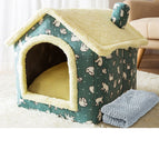 M / Green Bear House + Blanket