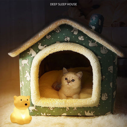 House Type Universal Removable and Washable Pet Dog Cat Bed Pet Supplies, M - DealBuddy