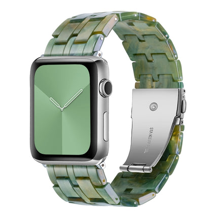 Five-bead Resin Watch Band For Apple Watch Series, 7 45mm / 6&SE&5&4 44mm / 3&2&1 42mm, 7 41mm / 6&SE&5&4 40mm / 3&2&1 38mm - DealBuddy