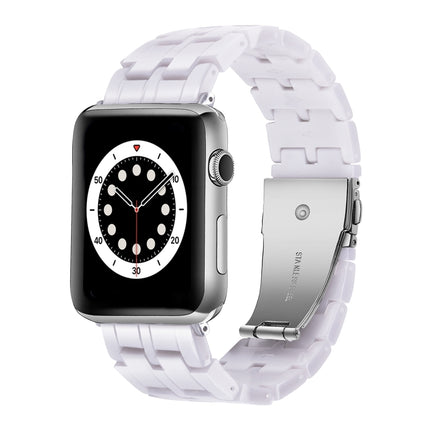 Five-bead Resin Watch Band For Apple Watch Series, 7 45mm / 6&SE&5&4 44mm / 3&2&1 42mm, 7 41mm / 6&SE&5&4 40mm / 3&2&1 38mm - DealBuddy
