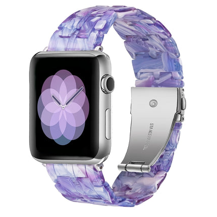Five-bead Resin Watch Band For Apple Watch Series, 7 45mm / 6&SE&5&4 44mm / 3&2&1 42mm, 7 41mm / 6&SE&5&4 40mm / 3&2&1 38mm - DealBuddy