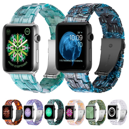 Five-bead Resin Watch Band For Apple Watch Series, 7 45mm / 6&SE&5&4 44mm / 3&2&1 42mm, 7 41mm / 6&SE&5&4 40mm / 3&2&1 38mm - DealBuddy
