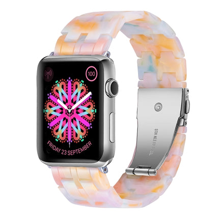 Five-bead Resin Watch Band For Apple Watch Series, 7 45mm / 6&SE&5&4 44mm / 3&2&1 42mm, 7 41mm / 6&SE&5&4 40mm / 3&2&1 38mm - DealBuddy