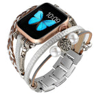 Jewelry Watch Band For Apple Watch Series, 7 45mm / 6&SE&5&4 44mm / 3&2&1 42mm, 7 41mm / 6&SE&5&4 40mm / 3&2&1 38mm - DealBuddy