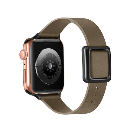 Magnetic Black Square Buckle Watch Band For Apple Watch Series, 7 45mm / 6&SE&5&4 44mm / 3&2&1 42mm, 7 41mm / 6&SE&5&4 40mm / 3&2&1 38mm - DealBuddy