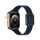 Magnetic Black Square Buckle Watch Band For Apple Watch Series, 7 45mm / 6&SE&5&4 44mm / 3&2&1 42mm, 7 41mm / 6&SE&5&4 40mm / 3&2&1 38mm - DealBuddy