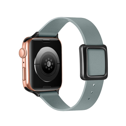 Magnetic Black Square Buckle Watch Band For Apple Watch Series, 7 45mm / 6&SE&5&4 44mm / 3&2&1 42mm, 7 41mm / 6&SE&5&4 40mm / 3&2&1 38mm - DealBuddy