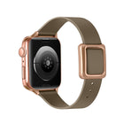 Magnetic Rose Gold Square Buckle Watch Band For Apple Watch Series, 7 45mm / 6&SE&5&4 44mm / 3&2&1 42mm, 7 41mm / 6&SE&5&4 40mm / 3&2&1 38mm - DealBuddy