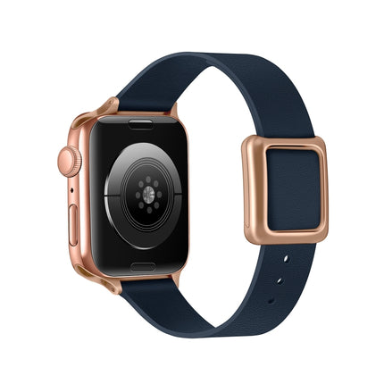 Magnetic Rose Gold Square Buckle Watch Band For Apple Watch Series, 7 45mm / 6&SE&5&4 44mm / 3&2&1 42mm, 7 41mm / 6&SE&5&4 40mm / 3&2&1 38mm - DealBuddy