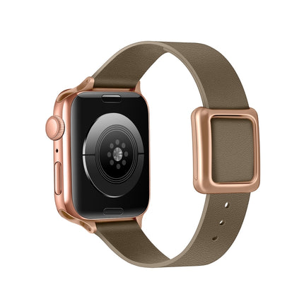 Magnetic Rose Gold Square Buckle Watch Band For Apple Watch Series, 7 45mm / 6&SE&5&4 44mm / 3&2&1 42mm, 7 41mm / 6&SE&5&4 40mm / 3&2&1 38mm - DealBuddy