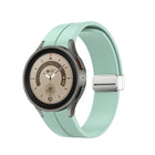 Folding Silver Buckle Silicone Watch Band, For Samsung Galaxy Watch5 40&44mm / Pro 45mm - DealBuddy