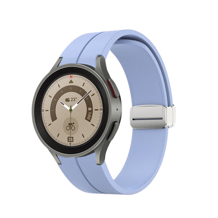 Folding Silver Buckle Silicone Watch Band, For Samsung Galaxy Watch5 40&44mm / Pro 45mm - DealBuddy