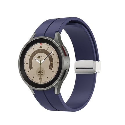 Folding Silver Buckle Silicone Watch Band, For Samsung Galaxy Watch5 40&44mm / Pro 45mm - DealBuddy