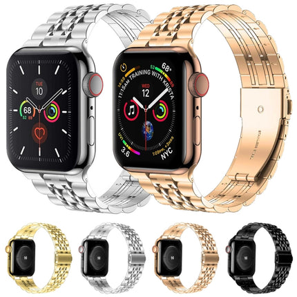 Seven-bead Ultra-thin Stainless Steel Watch Band For Apple Watch Series, 7 45mm / 6&SE&5&4 44mm / 3&2&1 42mm, 7 41mm / 6&SE&5&4 40mm / 3&2&1 38mm - DealBuddy